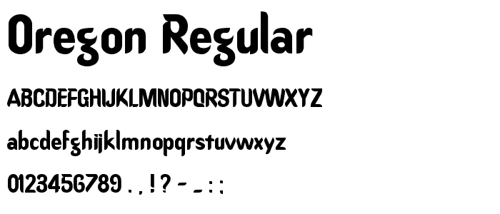 Oregon Regular font